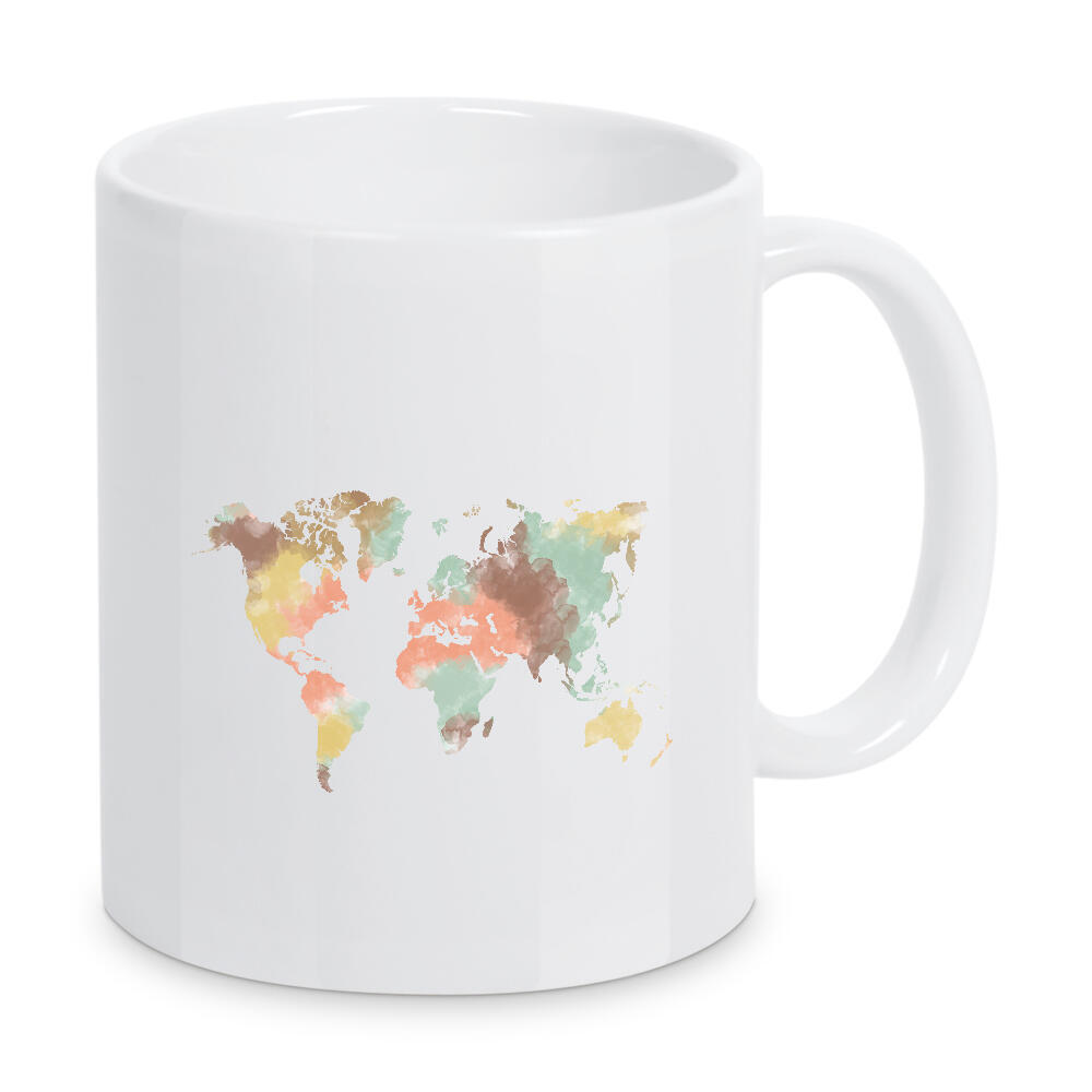 Tasse "World map pastel" artboxONE - Reise,Kartografie - World map,Worldmap,Map,World