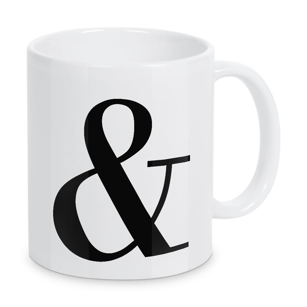 Tasse "Ampersand Royal" artboxONE - Schwarzweiß,Fashion - Buchstabe,Alphabet,Alfabet,Und,And,Symbol,Kronenalphabet,Crown