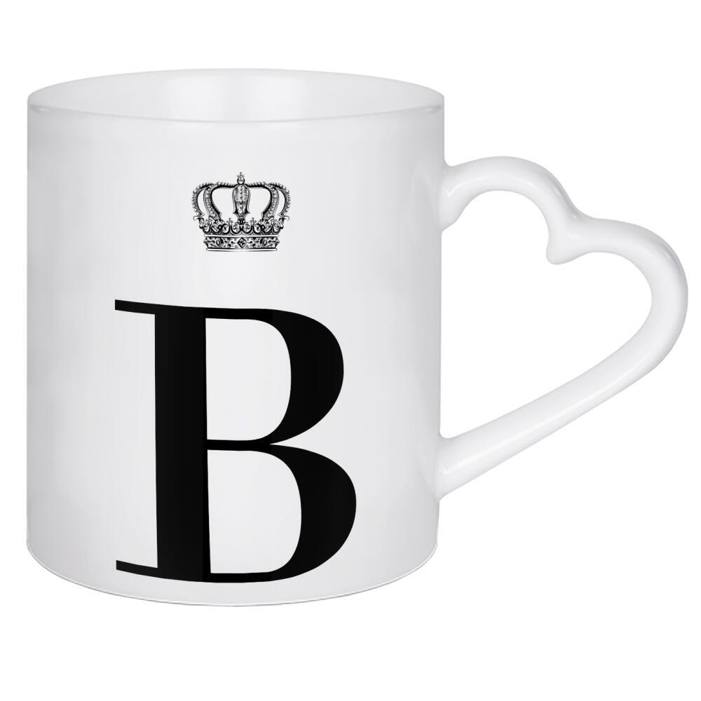 Herztasse "B King" artboxONE - Schwarzweiß,Buchstaben,Buchstaben / B