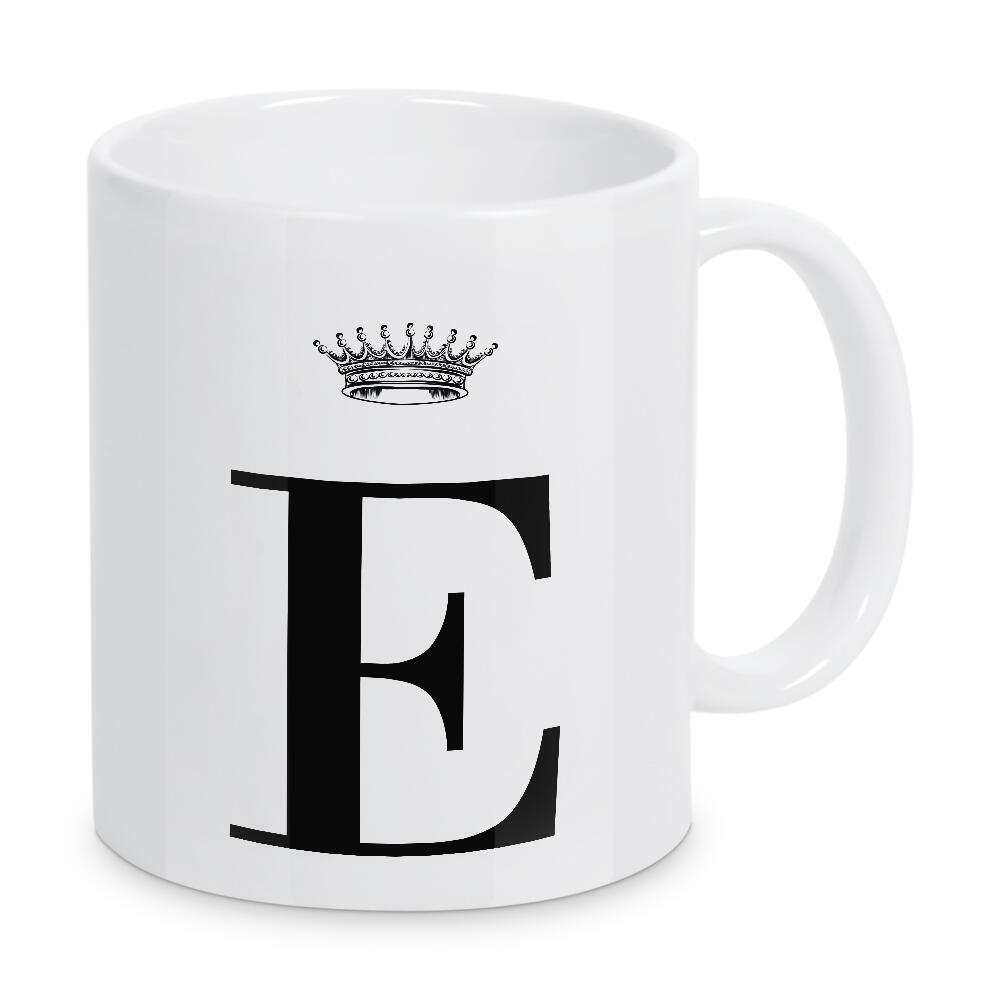 Tasse "E Queen" artboxONE - Schwarzweiß,Buchstaben,Buchstaben / E