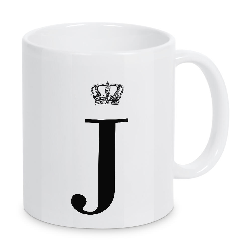 Tasse "J King" artboxONE - Schwarzweiß,Buchstaben,Buchstaben / J