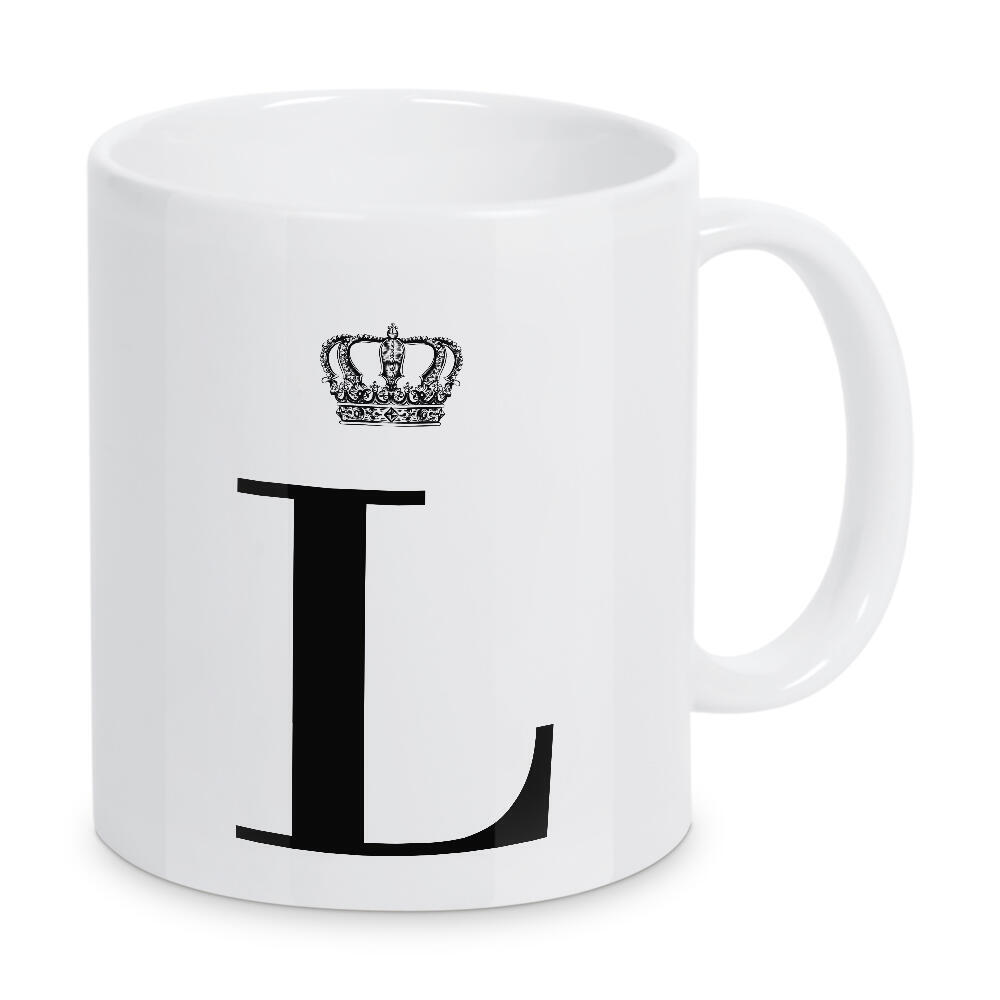 Tasse "L King" artboxONE - Schwarzweiß,Buchstaben,Buchstaben / L