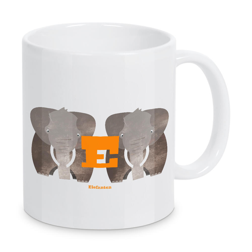 Tasse "E wie Elefanten" artboxONE - Für Kinder,Buchstaben,Buchstaben / E