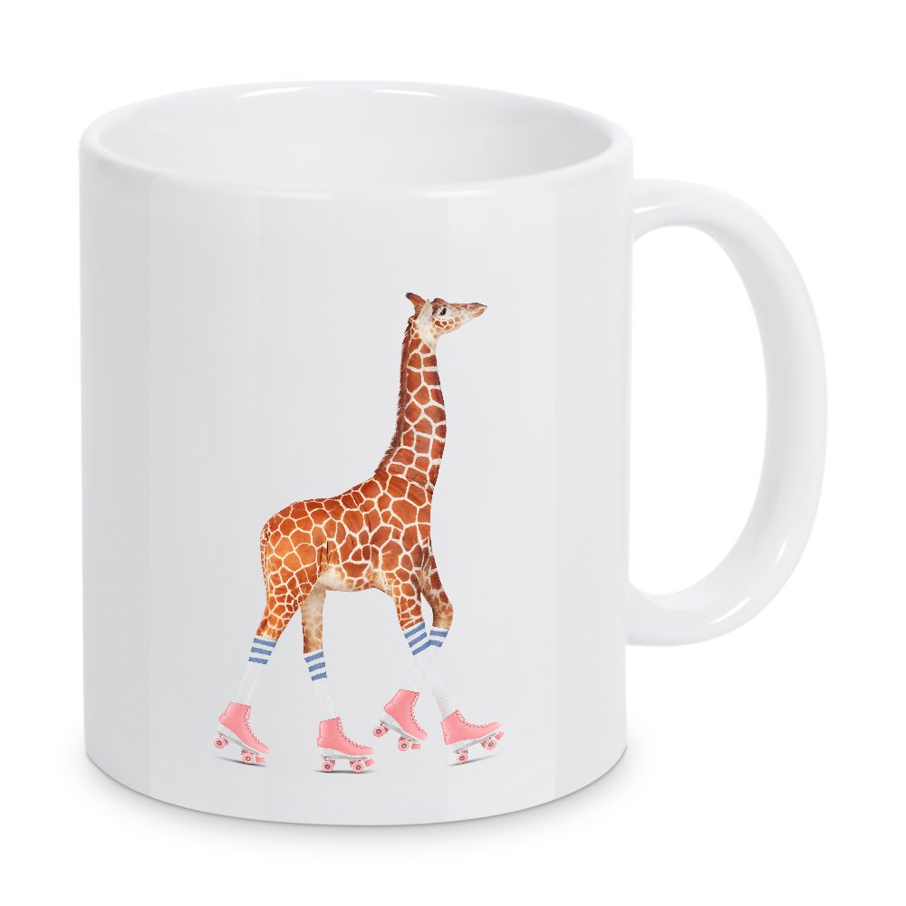 Tasse "ROLLERSKATING GIRAFFE" artboxONE - Für Kinder,Tiere,Fiktion,Lustig