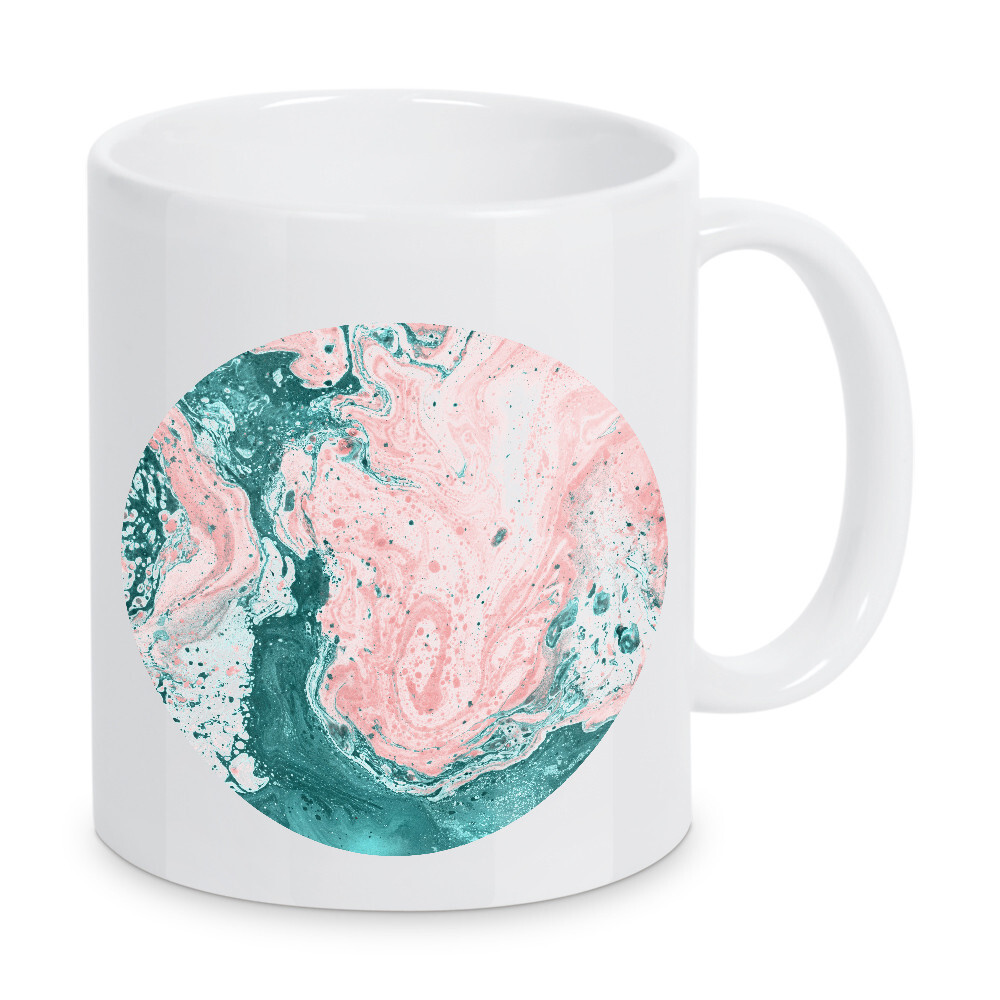 Tasse "Abstract Teal Pink" artboxONE - Abstrakt - Marble,Marmor