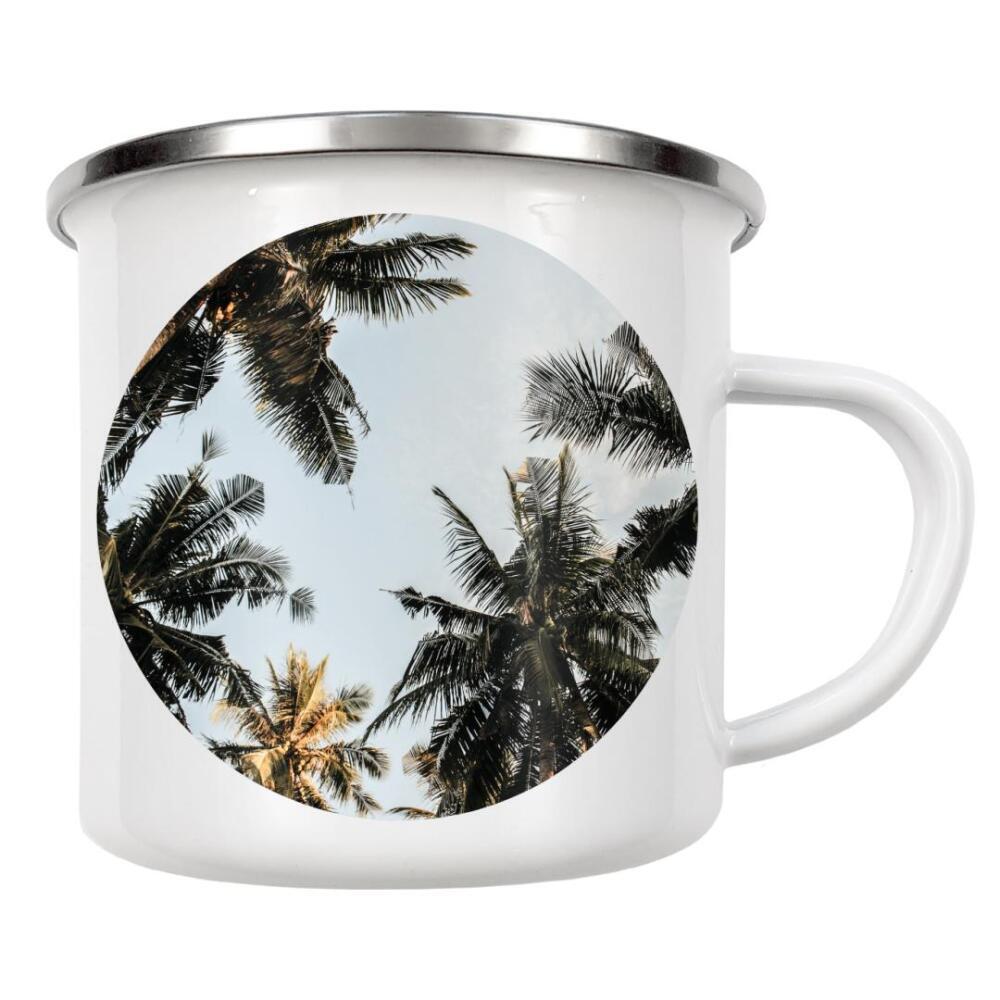 Emaille Tasse "Tropical Coconut Palm Tree" artboxONE - Natur,Reise / Strand und Meer - Palm,Palme,Summer