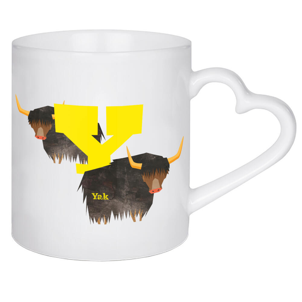 Herztasse "Y wie Yak" artboxONE - Für Kinder,Buchstaben,Buchstaben / Y