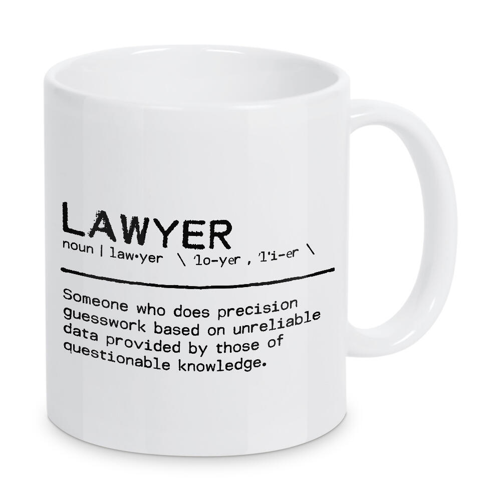 Tasse "Lawyer Quote" artboxONE - Typografie,Schwarzweiß,Lustig - Lawyer,Definition