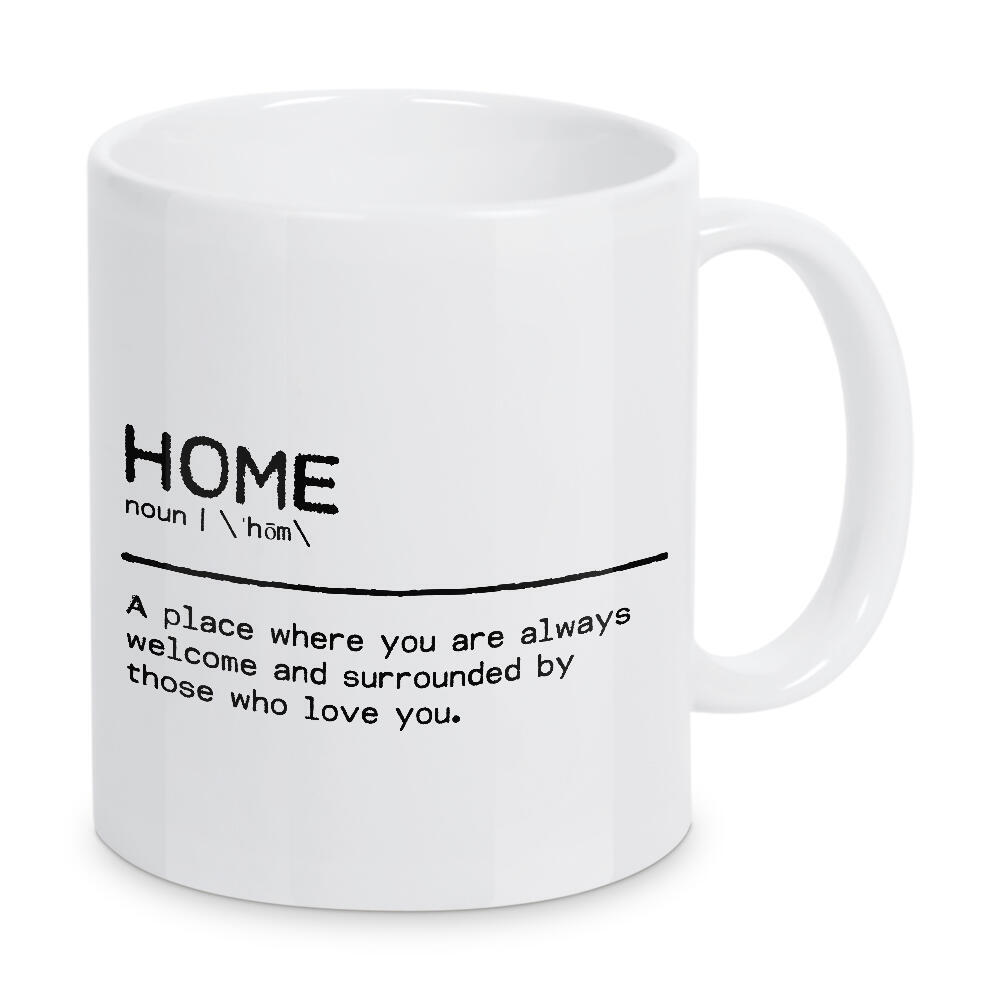 Tasse "Home Quote Love" artboxONE - Typografie,Schwarzweiß,Liebe - Home,Love,Quote