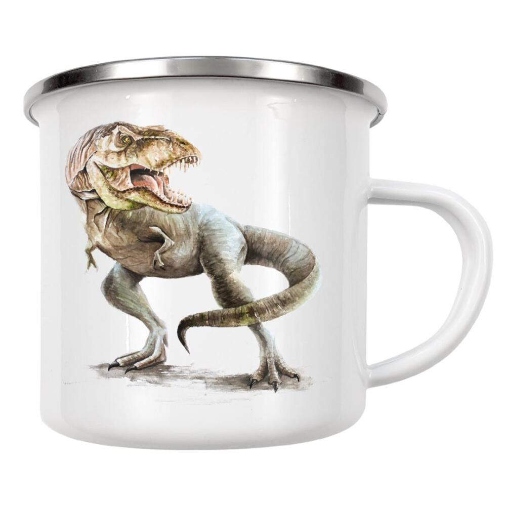 Emaille Tasse "T-Rex" artboxONE - Tiere - Dino,Dinosaurier,Tyrannosaurus