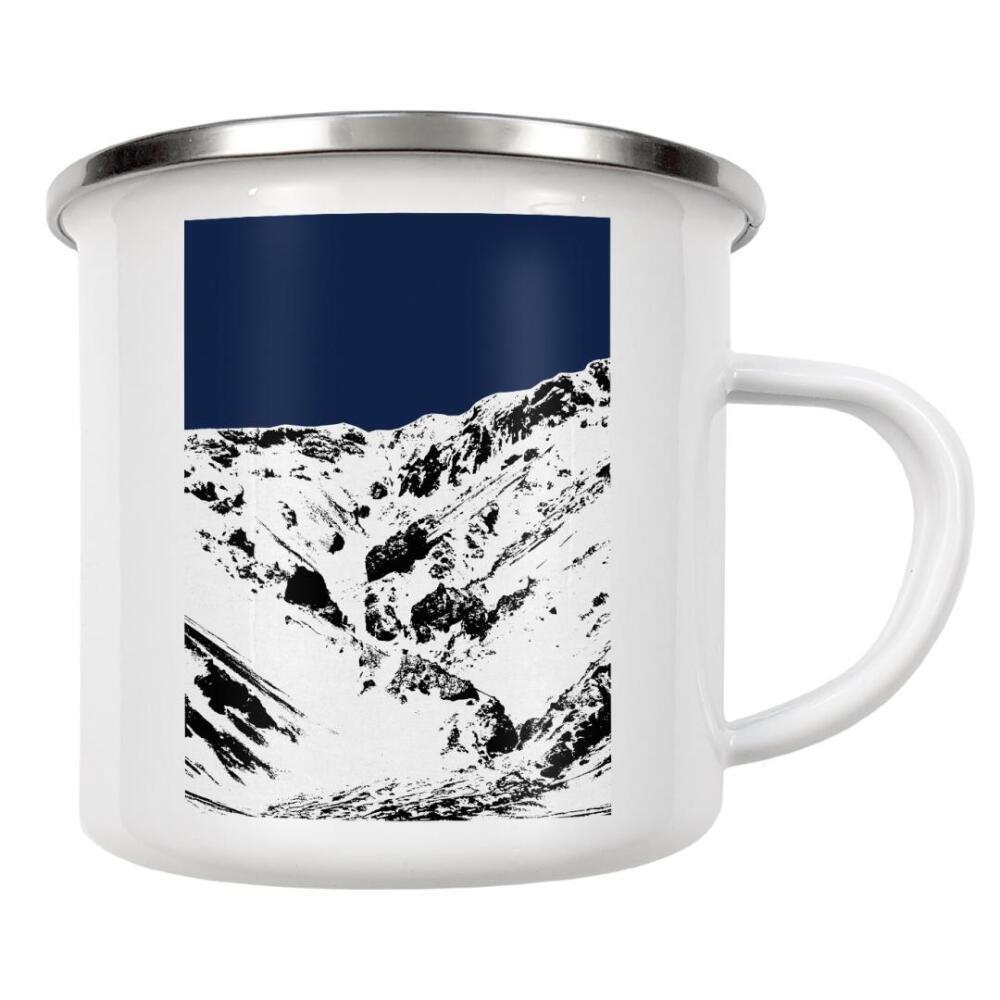 Emaille Tasse "Blue Mountain II" artboxONE - Natur,Abstrakt,Männer