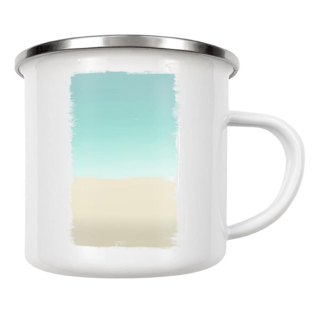 Emaille Tasse "Turquoise Abstract Painting" artboxONE - Natur,Abstrakt,Reise / Strand und Meer