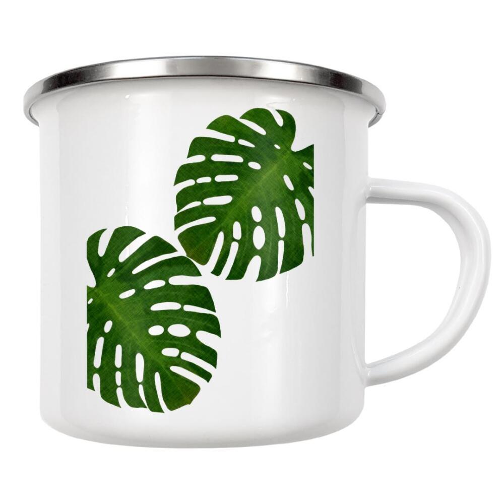 Emaille Tasse "Monstera Palm III" artboxONE - Natur,Floral,Abstrakt
