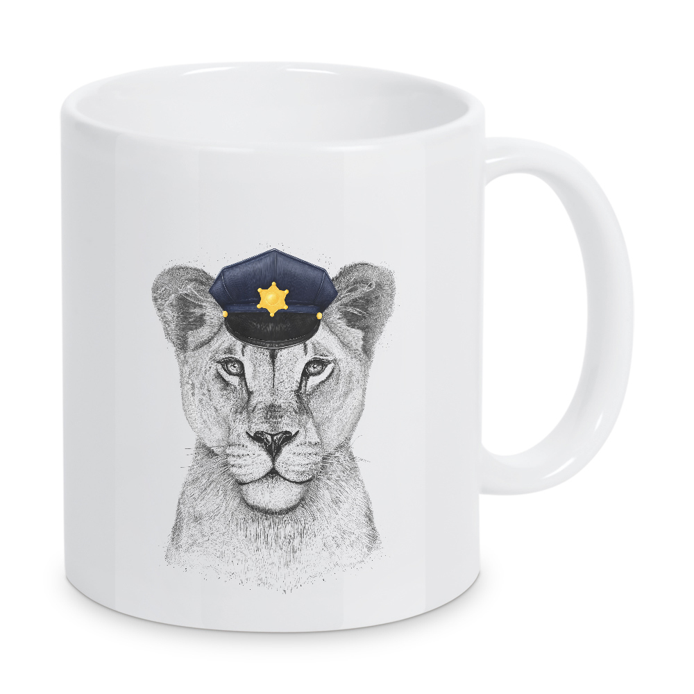 Tasse "Polizei Löwin" artboxONE - Tiere - Löwe,Polizei,Polizist