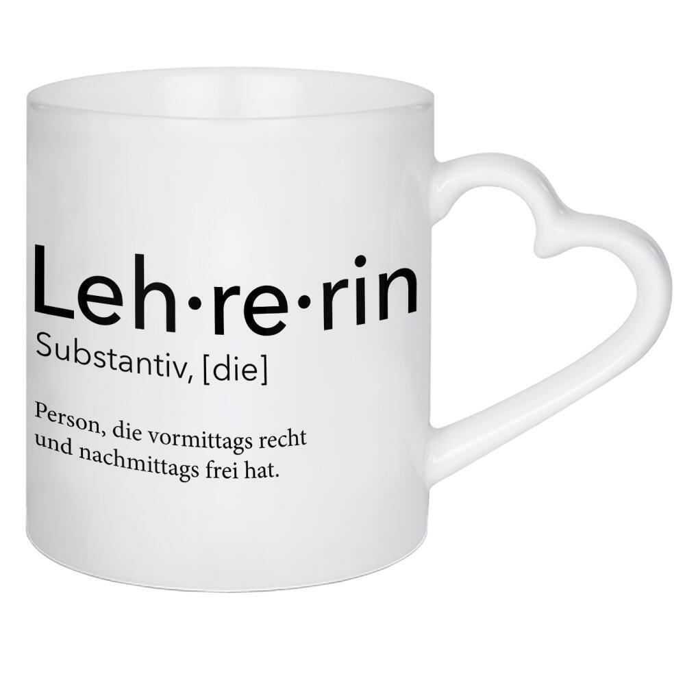 Herztasse "Lehrerin Definition 02" artboxONE - Schwarzweiß,Lehrersprüche - Lehrerin,Definition