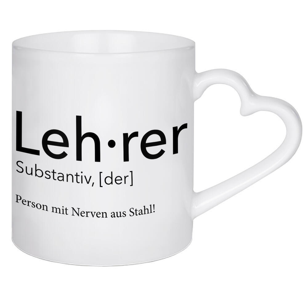 Herztasse "Lehrer Definition 16" artboxONE - Schwarzweiß,Lehrersprüche - Lehrer,Definition