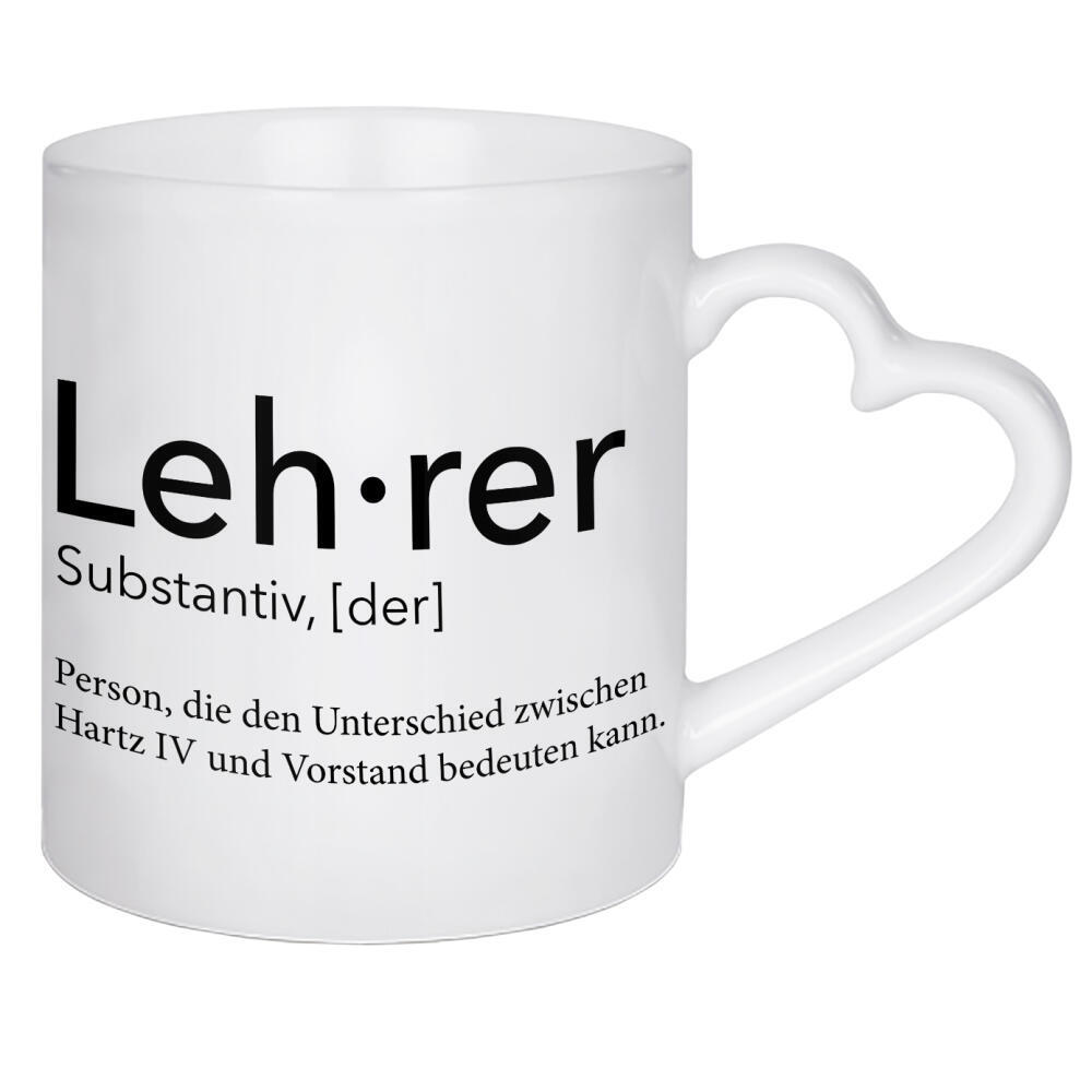 Herztasse "Lehrer Definition 05" artboxONE - Schwarzweiß,Lehrersprüche - Lehrer,Definition