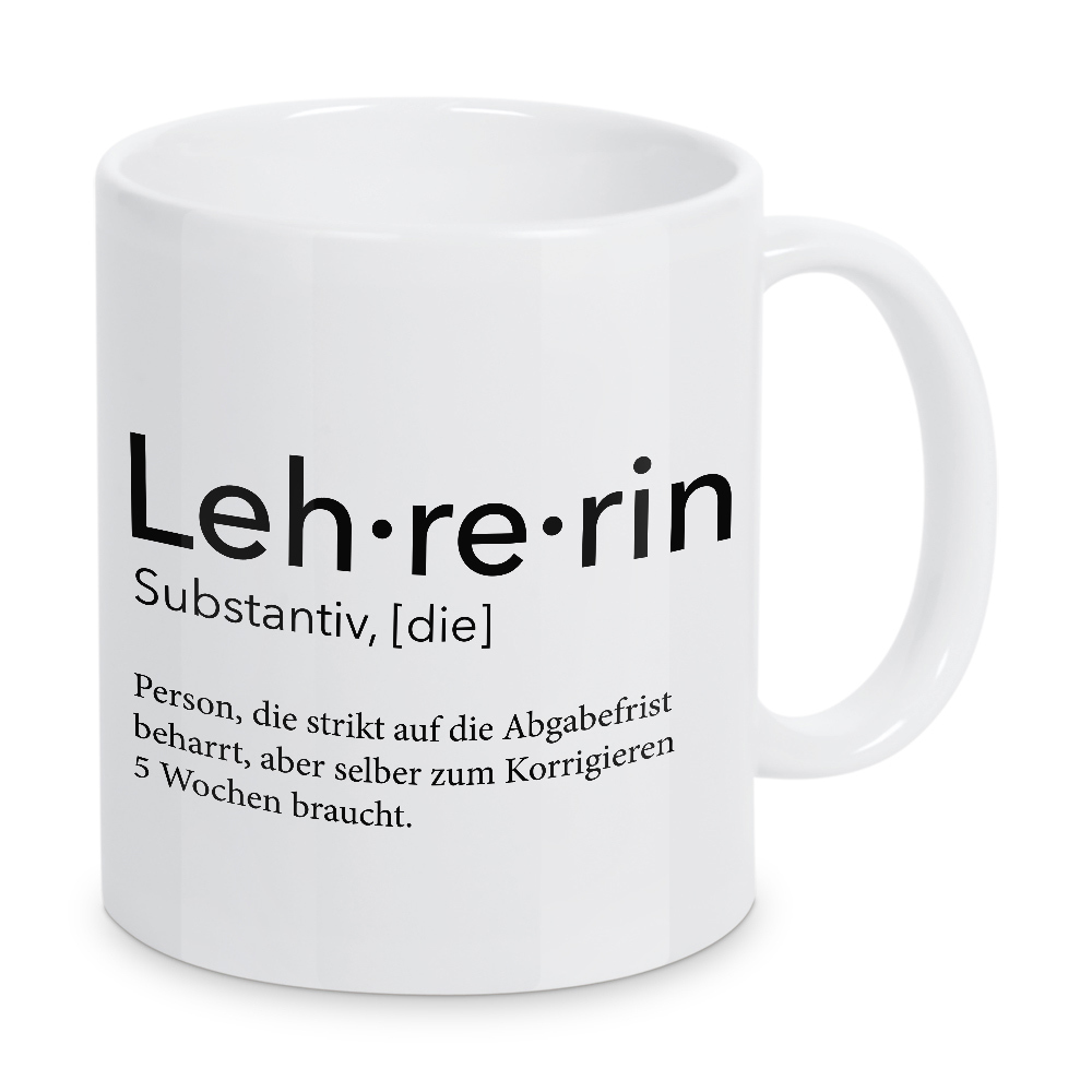 Tasse "Lehrerin Definition 25" artboxONE - Schwarzweiß,Lehrersprüche - Lehrerin,Definition