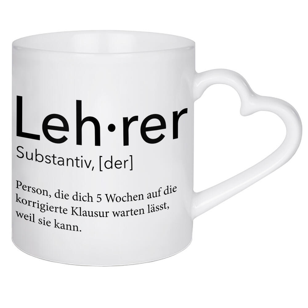 Herztasse "Lehrer Definition 66" artboxONE - Schwarzweiß,Lehrersprüche - Lehrer,Definition