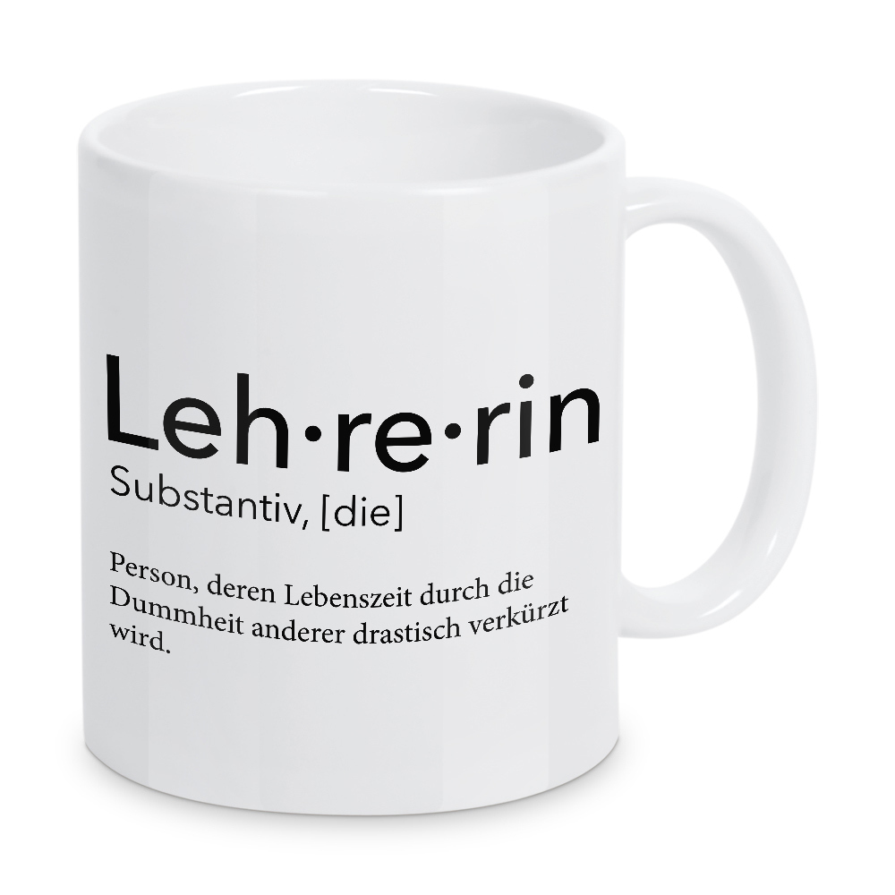 Tasse "Lehrerin Definition 17" artboxONE - Schwarzweiß,Lehrersprüche - Lehrerin,Definition
