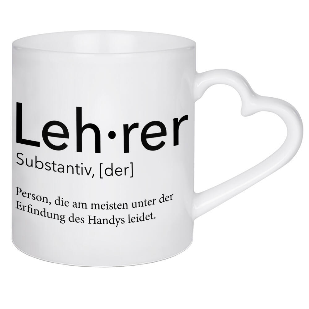 Herztasse "Lehrer Definition 34" artboxONE - Schwarzweiß,Lehrersprüche - Lehrer,Definition