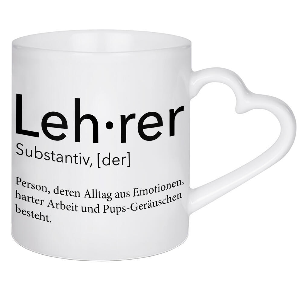 Herztasse "Lehrer Definition 52" artboxONE - Schwarzweiß,Lehrersprüche - Lehrer,Definition