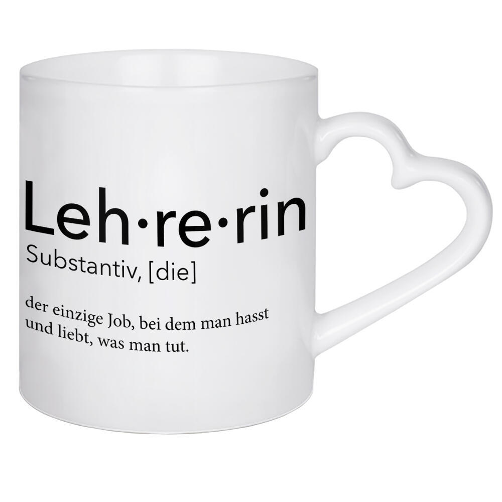 Herztasse "Lehrerin Definition 49" artboxONE - Schwarzweiß,Lehrersprüche - Lehrerin,Definition