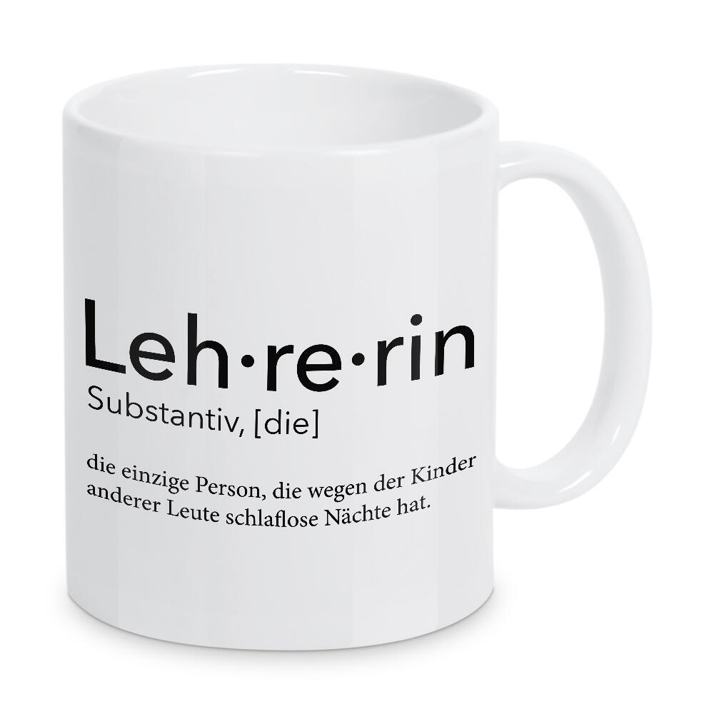 Tasse "Lehrerin Definition 03" artboxONE - Schwarzweiß,Lehrersprüche - Lehrerin,Definition