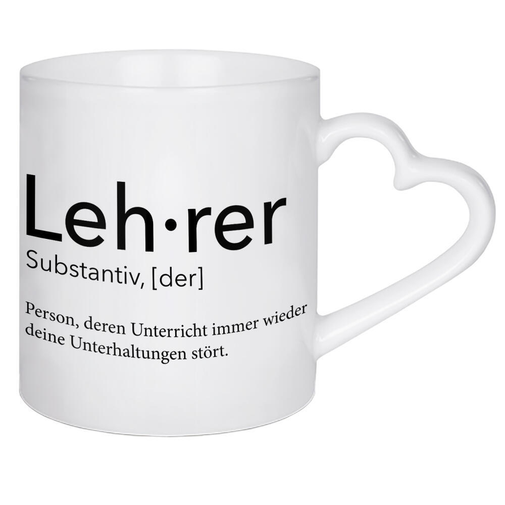 Herztasse "Lehrer Definition 57" artboxONE - Schwarzweiß,Lehrersprüche - Lehrer,Definition