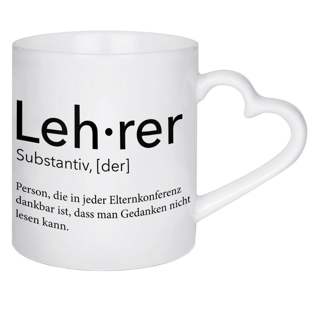 Herztasse "Lehrer Definition 51" artboxONE - Schwarzweiß,Lehrersprüche - Lehrer,Definition