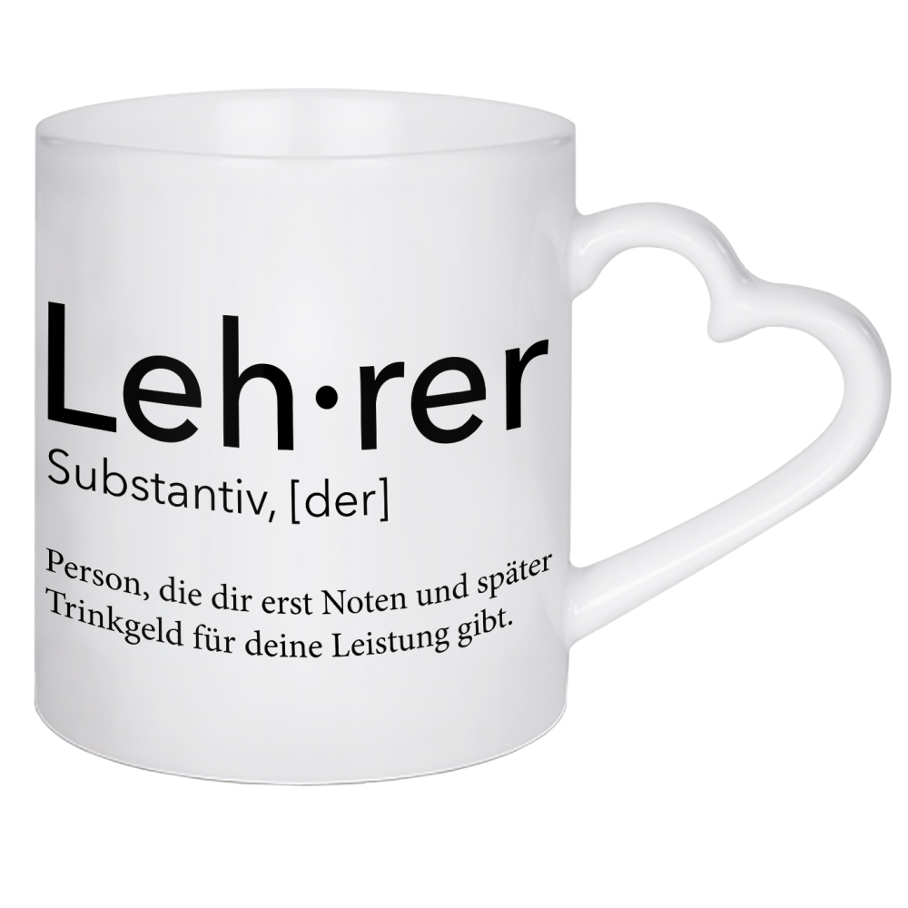 Herztasse "Lehrer Definition 14" artboxONE - Schwarzweiß,Lehrersprüche - Lehrer,Definition
