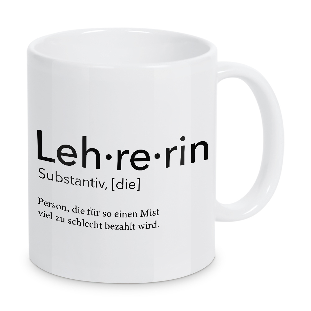 Tasse "Lehrerin Definition 22" artboxONE - Schwarzweiß,Lehrersprüche - Lehrerin,Definition