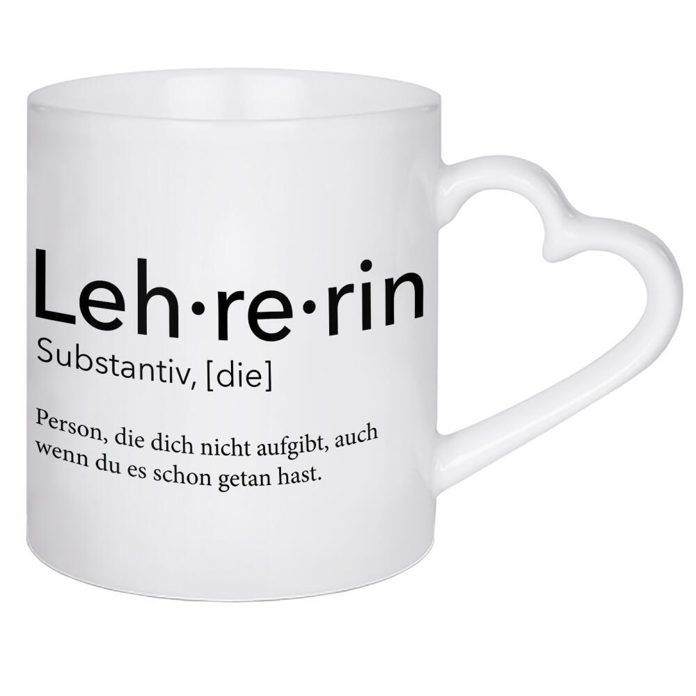 Herztasse "Lehrerin Definition 29" artboxONE - Schwarzweiß,Lehrersprüche - Lehrerin,Definition