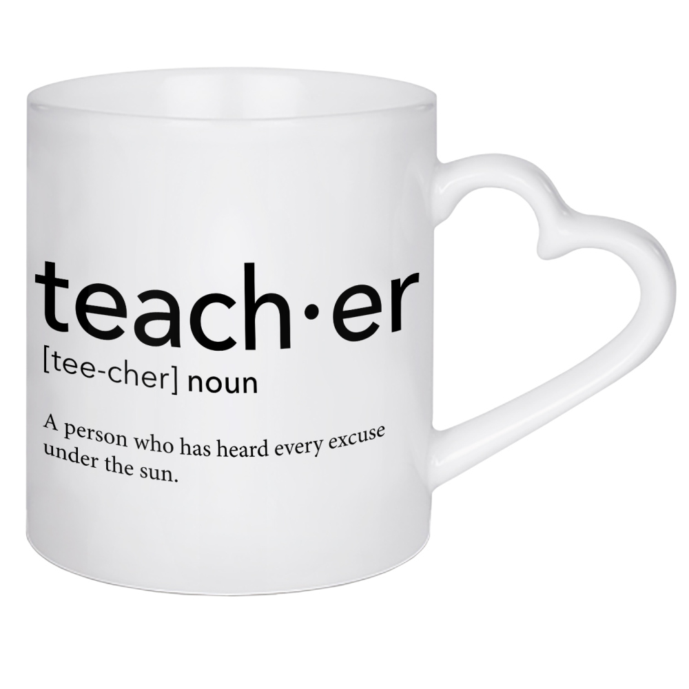 Herztasse "Teacher definition 39" artboxONE - Schwarzweiß,Lehrersprüche - Teacher,Definition
