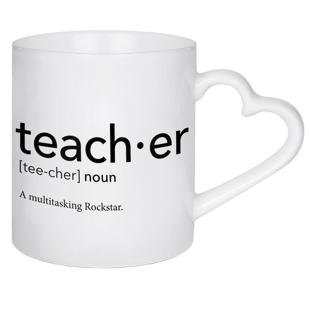 Herztasse "Teacher definition 03" artboxONE - Schwarzweiß,Lehrersprüche - Teacher,Definition