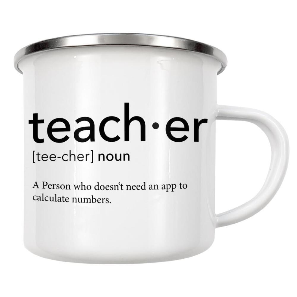 Emaille Tasse "Teacher definition 26" artboxONE - Schwarzweiß,Lehrersprüche - Teacher,Definition