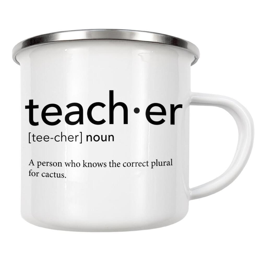 Emaille Tasse "Teacher definition 28" artboxONE - Schwarzweiß,Lehrersprüche - Teacher,Definition
