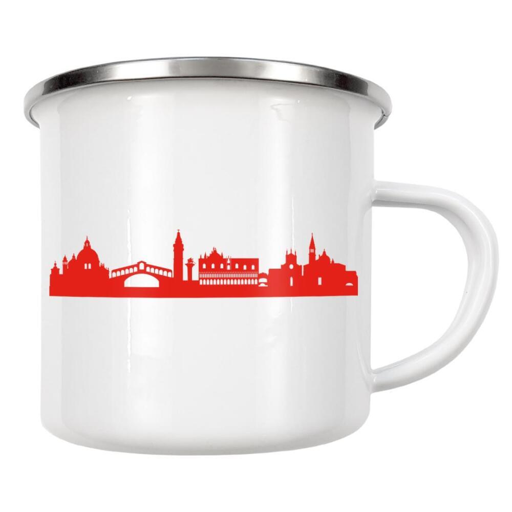 Emaille Tasse "VENEDIG 03 Monochrom Tangerine" artboxONE - Städte,Reise,Abstrakt,Architektur,Städte / Venedig,Reise / Länder