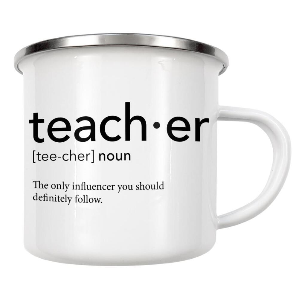Emaille Tasse "Teacher definition 24" artboxONE - Schwarzweiß,Lehrersprüche - Teacher,Definition
