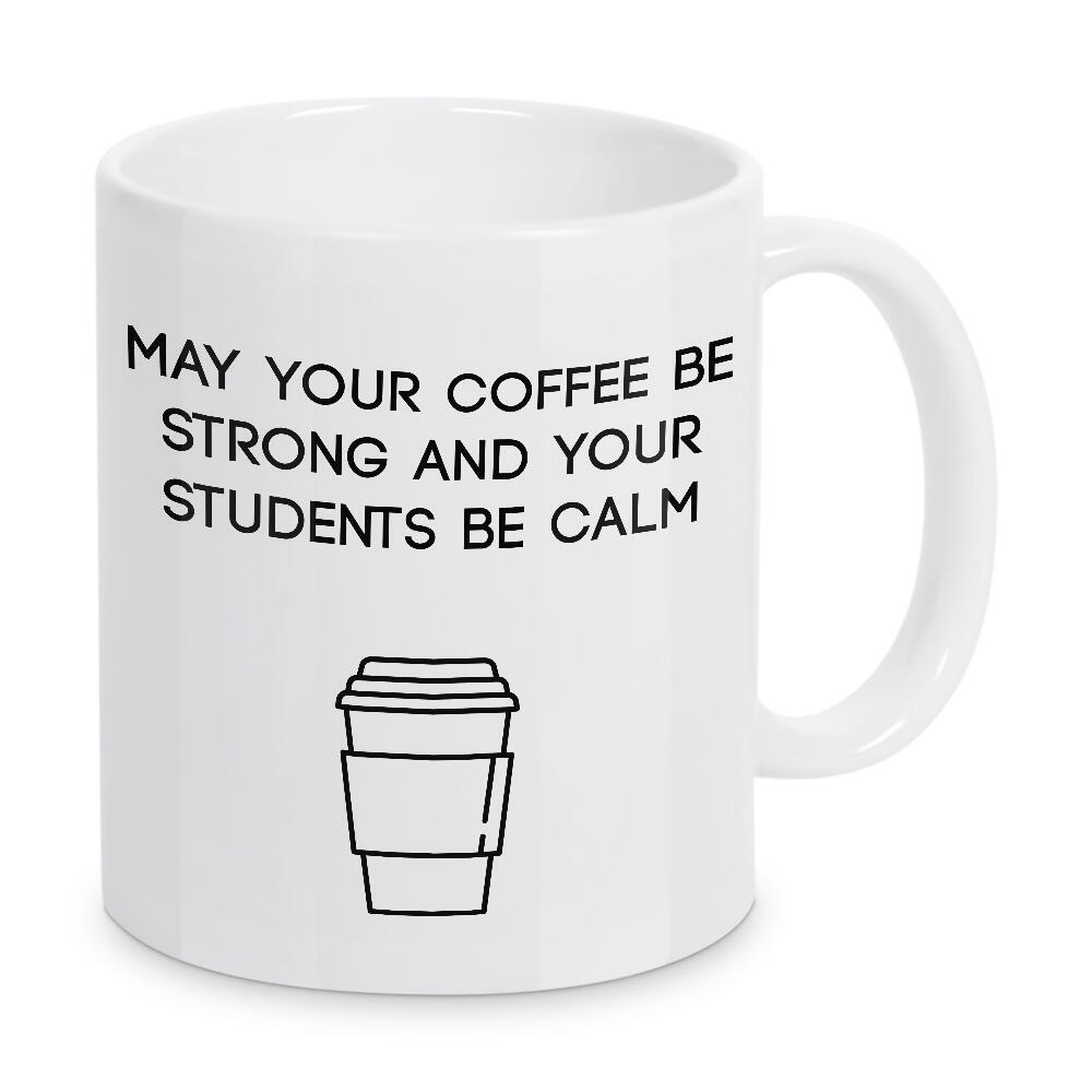 Tasse "Strong Coffee" artboxONE - Schwarzweiß,Lehrersprüche - Kaffee,Schüler,Lehrer,Students
