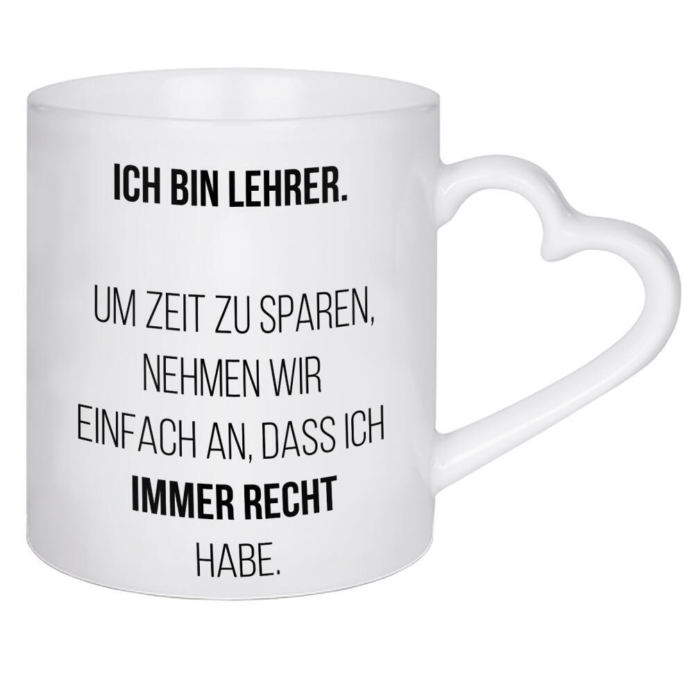Herztasse "Besserwisser" artboxONE - Schwarzweiß,Lehrersprüche - Lehrer,Recht,Schule