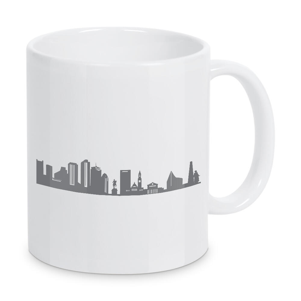 Tasse "Boston 02 Monochrom Schiefergrau" artboxONE - Städte,Reise,Abstrakt,Schwarzweiß,Architektur,Reise / Länder,Städte / Boston