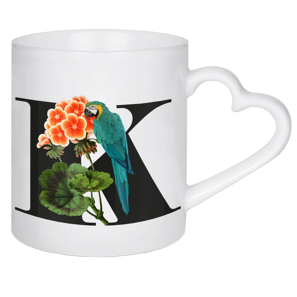 Herztasse "Botanical Alphabet-K" artboxONE - Buchstaben,Buchstaben / K
