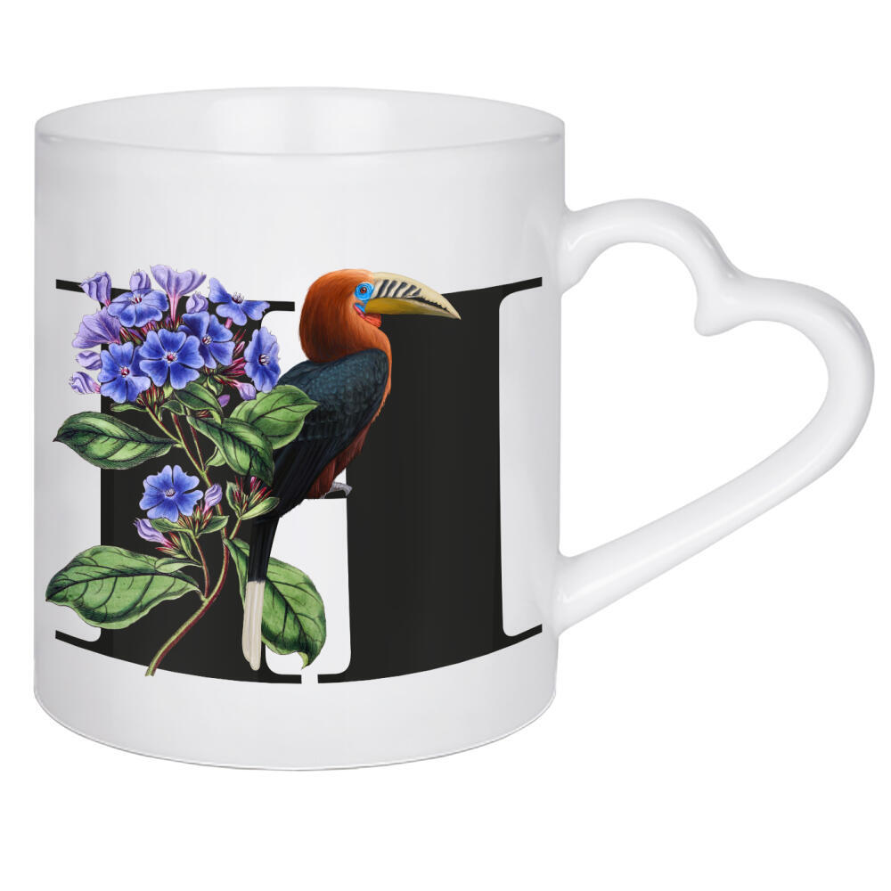 Herztasse "Botanical Alphabet-H" artboxONE - Buchstaben,Buchstaben / H
