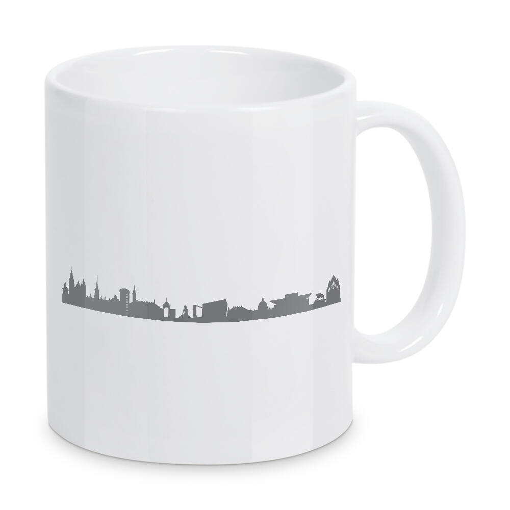 Tasse "Copenhagen 02 Monochrom Schiefergrau" artboxONE - Städte,Reise,Abstrakt,Schwarzweiß,Architektur,Städte / København,Reise / Länder
