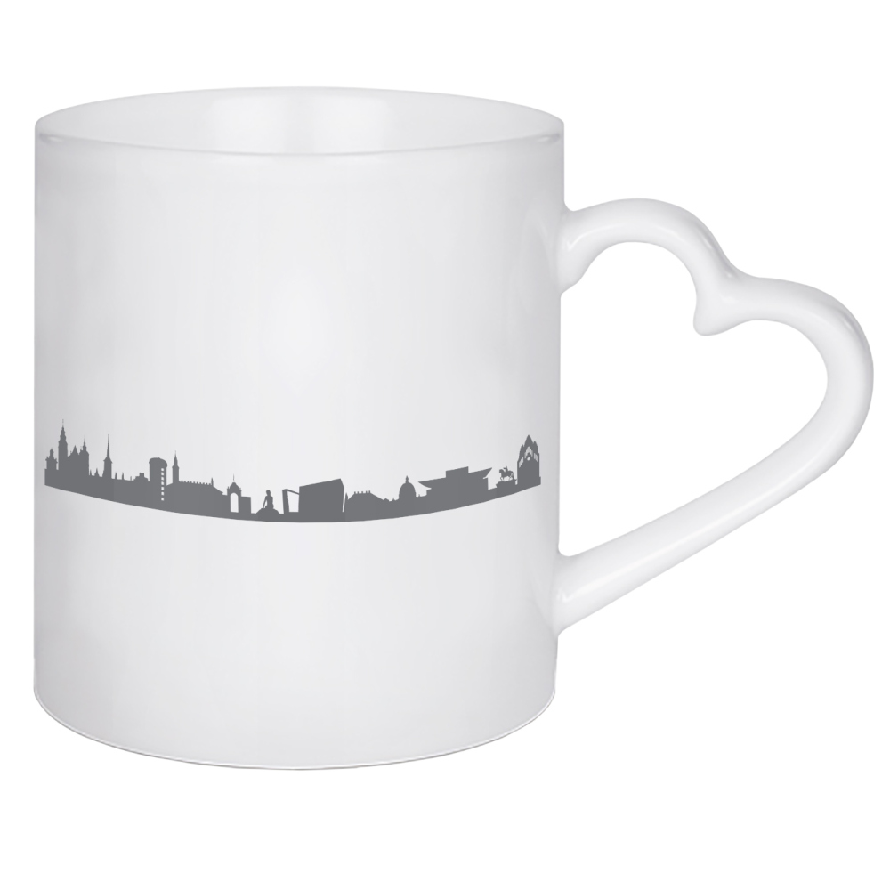 Herztasse "Copenhagen 02 Monochrom Schiefergrau" artboxONE - Städte,Reise,Abstrakt,Schwarzweiß,Architektur,Städte / København,Reise / Länder