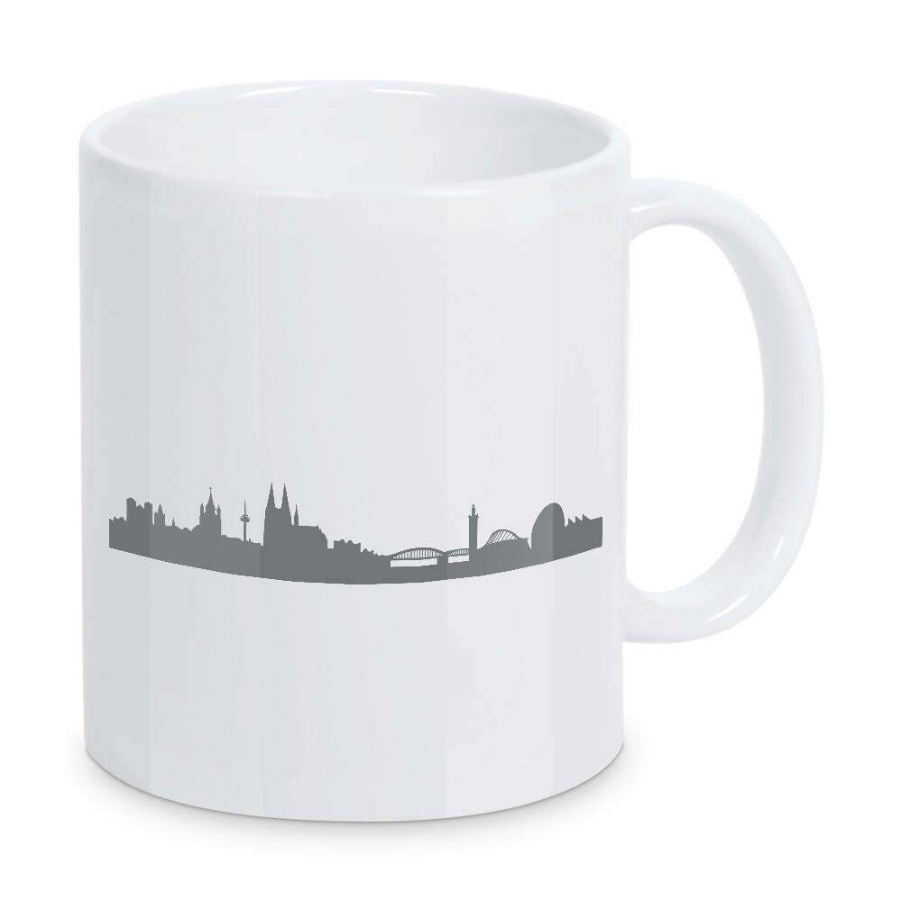 Tasse "Köln 02 Monochrom Schiefergrau" artboxONE - Städte,Städte / Köln,Reise,Abstrakt,Schwarzweiß,Architektur,Geometrie,Reise / Länder