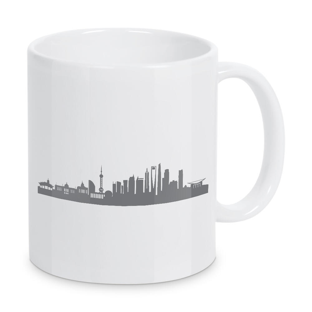 Tasse "Shanghai 02 Monochrom" artboxONE - Städte,Reise,Abstrakt,Schwarzweiß,Architektur,Reise / Länder,Städte / Shanghai