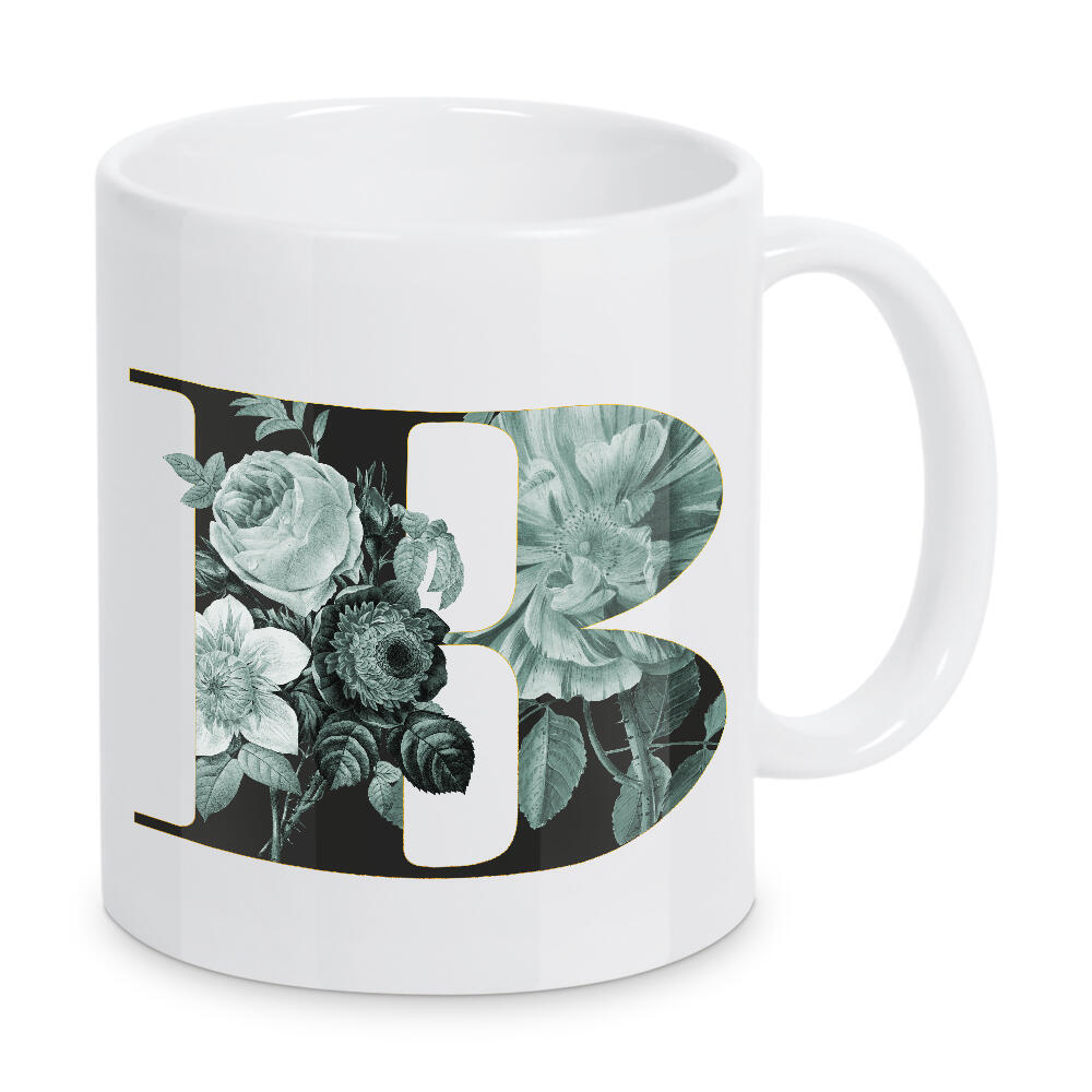 Tasse "Floral Alphabet-B" artboxONE - Typografie,Buchstaben,Buchstaben / B