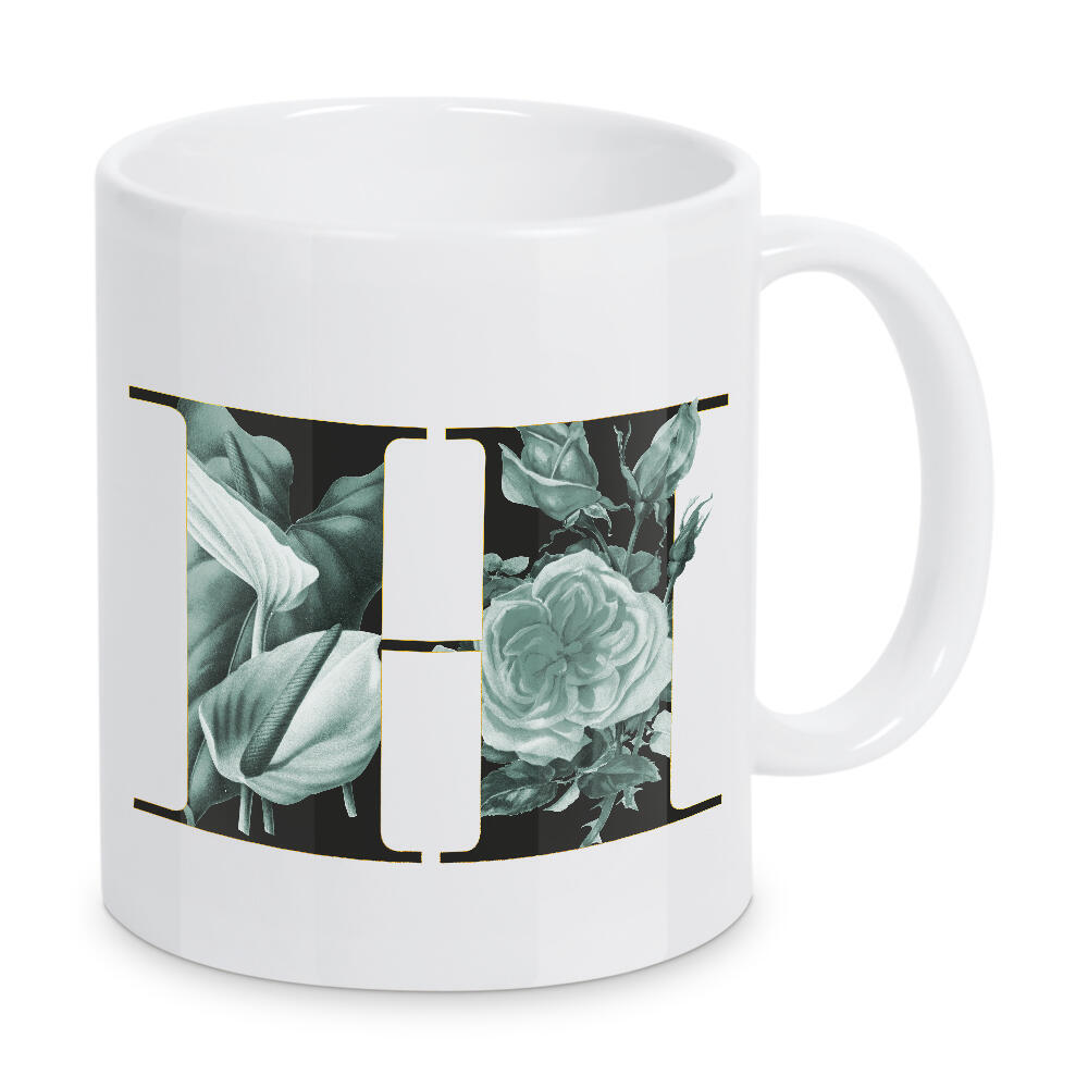 Tasse "Floral Alphabet-H" artboxONE - Buchstaben,Buchstaben / H